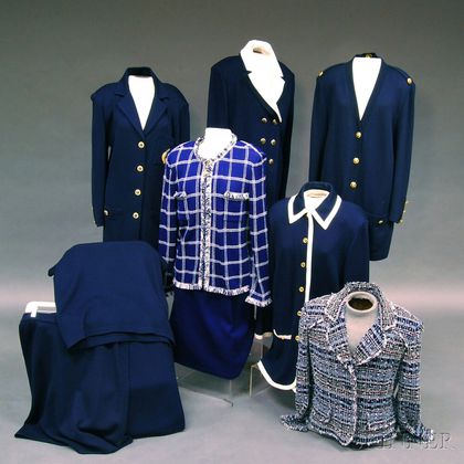 Group of St. John Navy Blue Knit Lady's Fashions