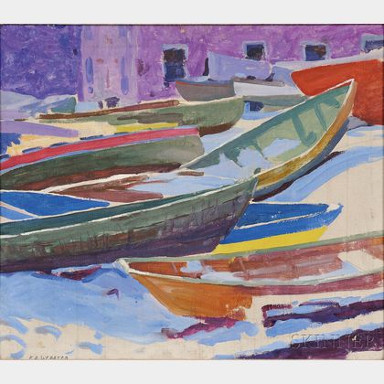 E. Ambrose Webster (American, 1869-1935) Beached Dories