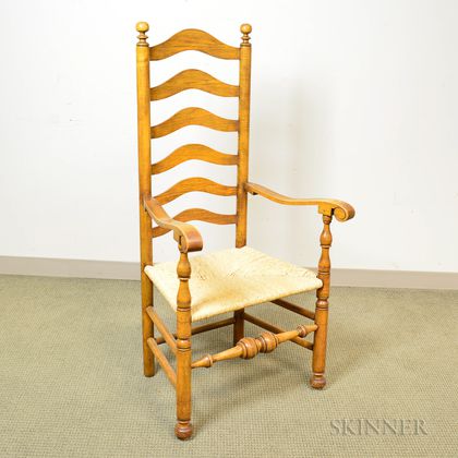 Wallace Nutting Turned Maple Ladder-back Chair