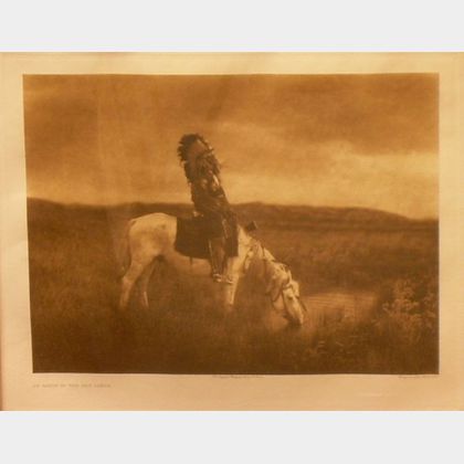 Framed Photogravuer Entitled Oasis in the Bad Lands After Edward Curtis (American, 1868-1952). 