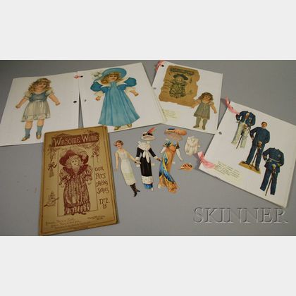 Group of Sheets of Paper Dolls