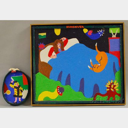 American School, 20th Century Two Naive Works: Mary