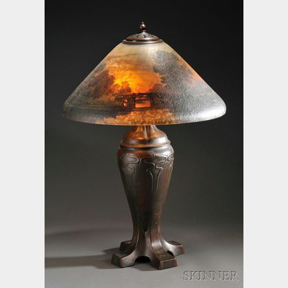 Handel Obverse-painted Table Lamp