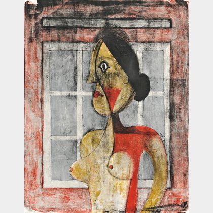 Rufino Tamayo (Mexican, 1899-1991) Retrato de Mujer