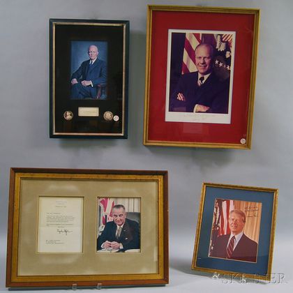 Signatures, Portraits: Jimmy Carter, Gerald Ford, Lyndon B. Johnson, and Eisenhower.
