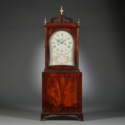 Asa Hall Mahogany Shelf Clock