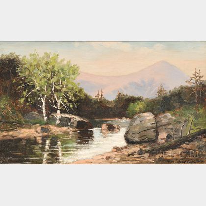 Frank Henry Shapleigh (American, 1842-1906) Mt. Washington from the Ammonoosuc River