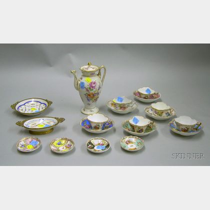 Group of Assorted Continental Decorated Porcelain Tableware