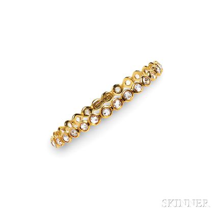 18kt Gold and Diamond "Big Shot" Bangle Bracelet, Ippolita