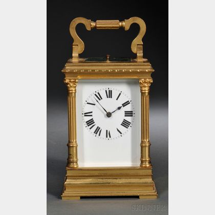 French Petite Sonnerie Brass Carriage Clock