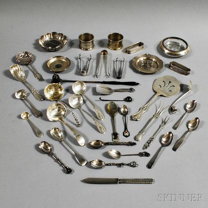 Group of Assorted Mostly Sterling Silver Flatware and Tableware