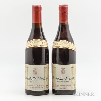 Robert Groffier Chambolle Musigny 1978, 2 bottles 