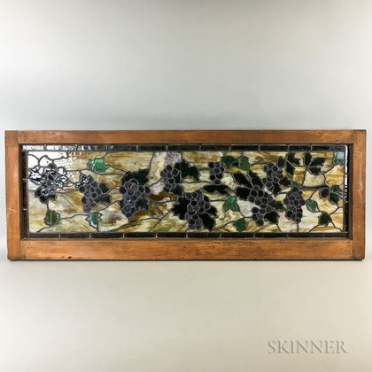 Grapevine Stained Glass Transom Panel