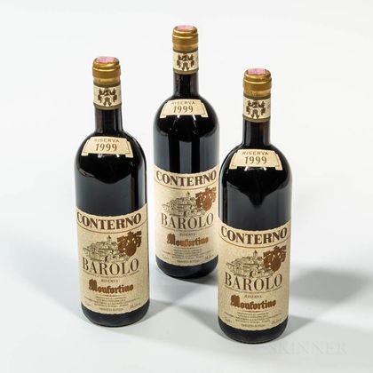 Giacomo Conterno Barolo Monfortino Riserva 1999, 3 bottles 
