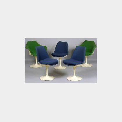Eight Mid-Century Modern &#34;Tulip&#34; Chairs