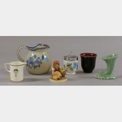 Six Assorted Pottery and Porcelain Table Items