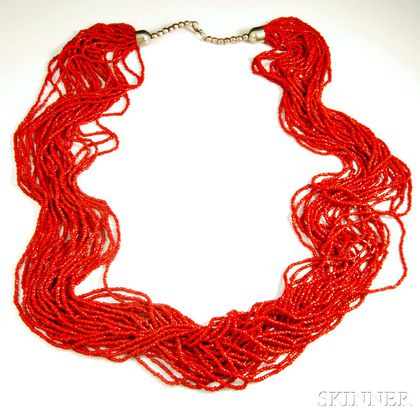 Multi-strand Coral Necklace