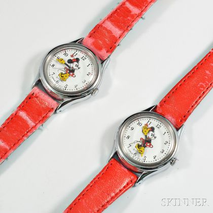 Two Lady's Minnie Mouse Wristwatches