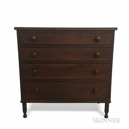 Late Federal Stained Maple Chest of Drawers