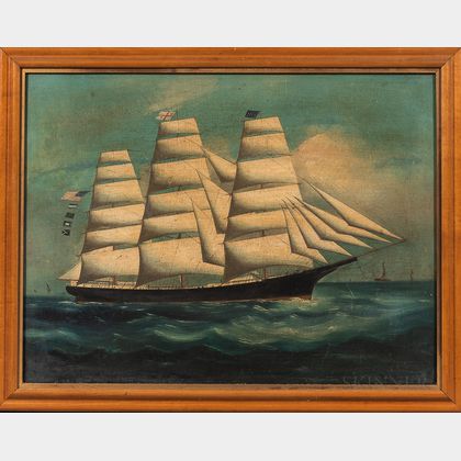 Chinese School, 19th Century Portrait of a Clipper Ship
