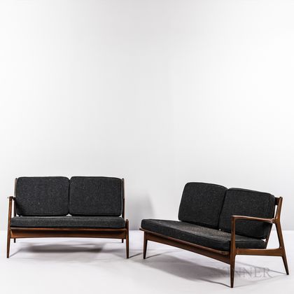 Two Ib Kofod-Larsen (Danish, 1921-2003) for Selig Spear Love Seats