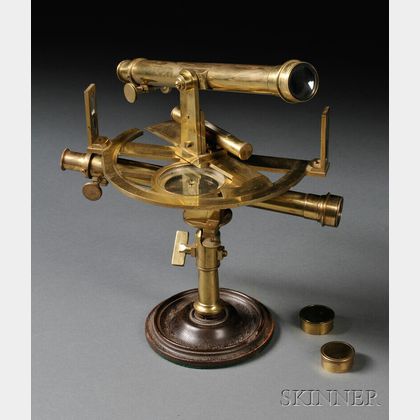 Sold at auction Brass Double Telescope Graphometer Auction Number