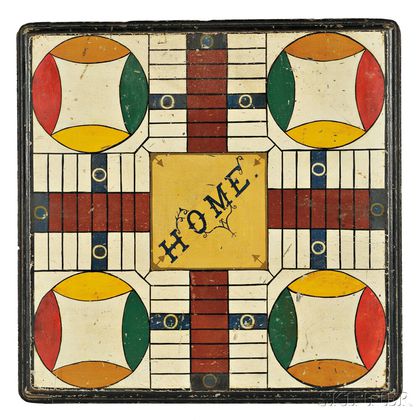 Paint-decorated Parcheesi Game Board