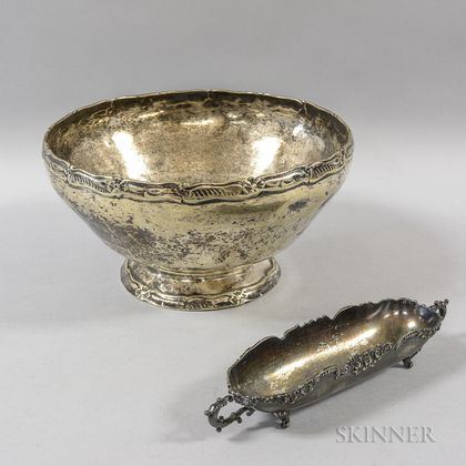 Two Silver-plated Hollowware Items