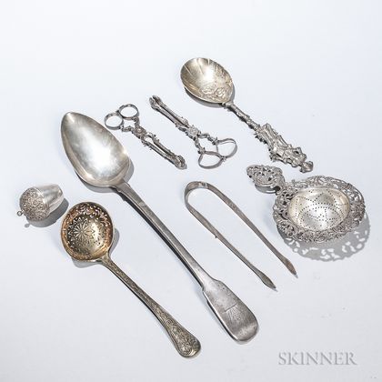 Small Group of English and Continental Silver Tableware