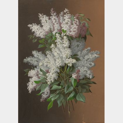 Raoul Maucherat de Longpré (French, 1855-1911) A Bouquet of Lilacs