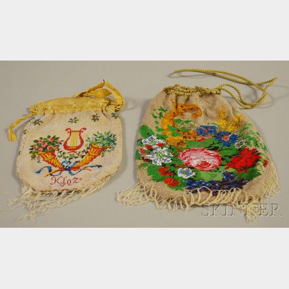 Two Antique Beaded Purses