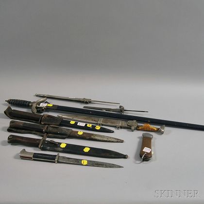 Group of German Dagger and Sword Parts