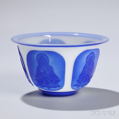Peking Glass Overlaid Bowl
