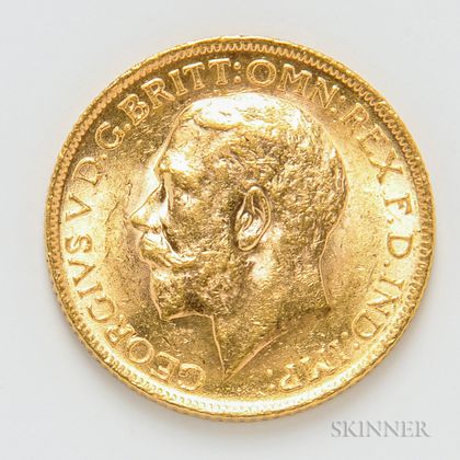 1912 British Gold Sovereign, KM820