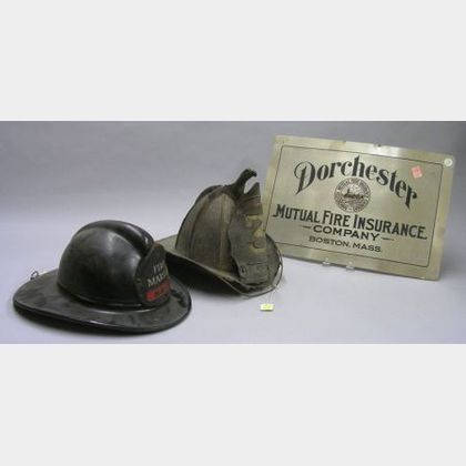 Small Dorchester Mutual Fire Insurance Company Metal Sign, a Modern Boston Insurance Company
