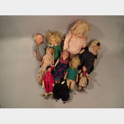 Ten Assorted Foreign and Domestic Dolls