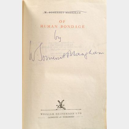 Maugham, William Somerset (1875-1965),Signed copy
