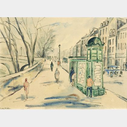 Henry Miller (American, 1891-1980) Parisian Street