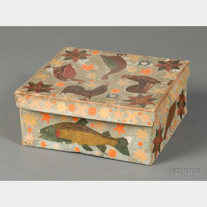 Paper Applique Decorated Covered Box