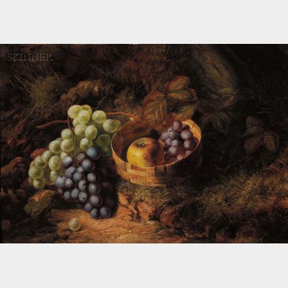 Anglo/American School, 19th/20th Century Still Life with Fruit a Plein Air