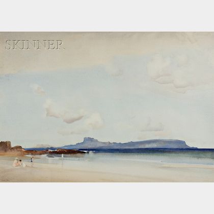 William Russell Flint (Scottish, 1880-1969) View of Eigg