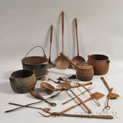 Group of Mostly Iron Domestic Items