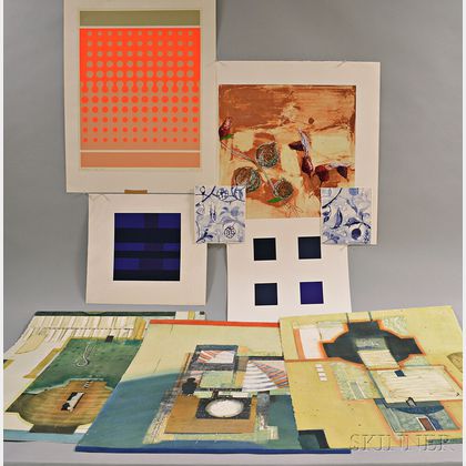 Group of Contemporary Works on Paper Including Baker, Nagerson, and Wilson. Estimate $300-500