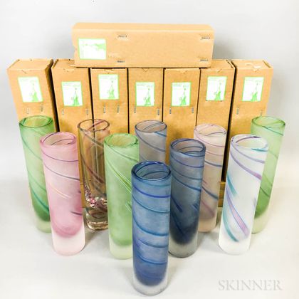 Twenty Cowdy Glass Workshop Tall Slim Vases