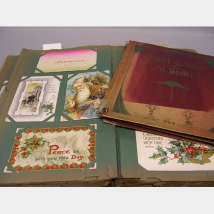 Late 19th and Early 20th Century Holiday Postcard Album and Geographic Postcard Album. 