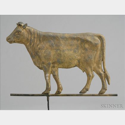 Small Molded Sheet Copper Cow Weather Vane