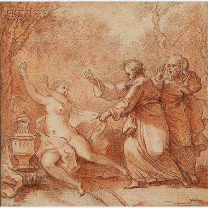 Paul Ponce Antoine Robert (French, 1686-1733) Susannah and the Elders