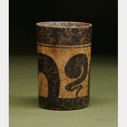 Pre-Columbian Painted Cylinder