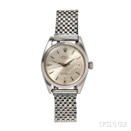 Gentleman's Stainless Steel "Oyster Perpetual Date" Wristwatch, Rolex