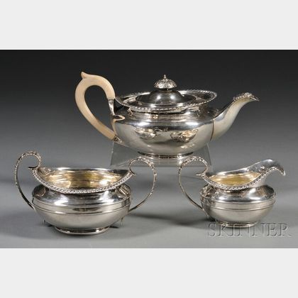 Three-piece George III Silver Tea Service
